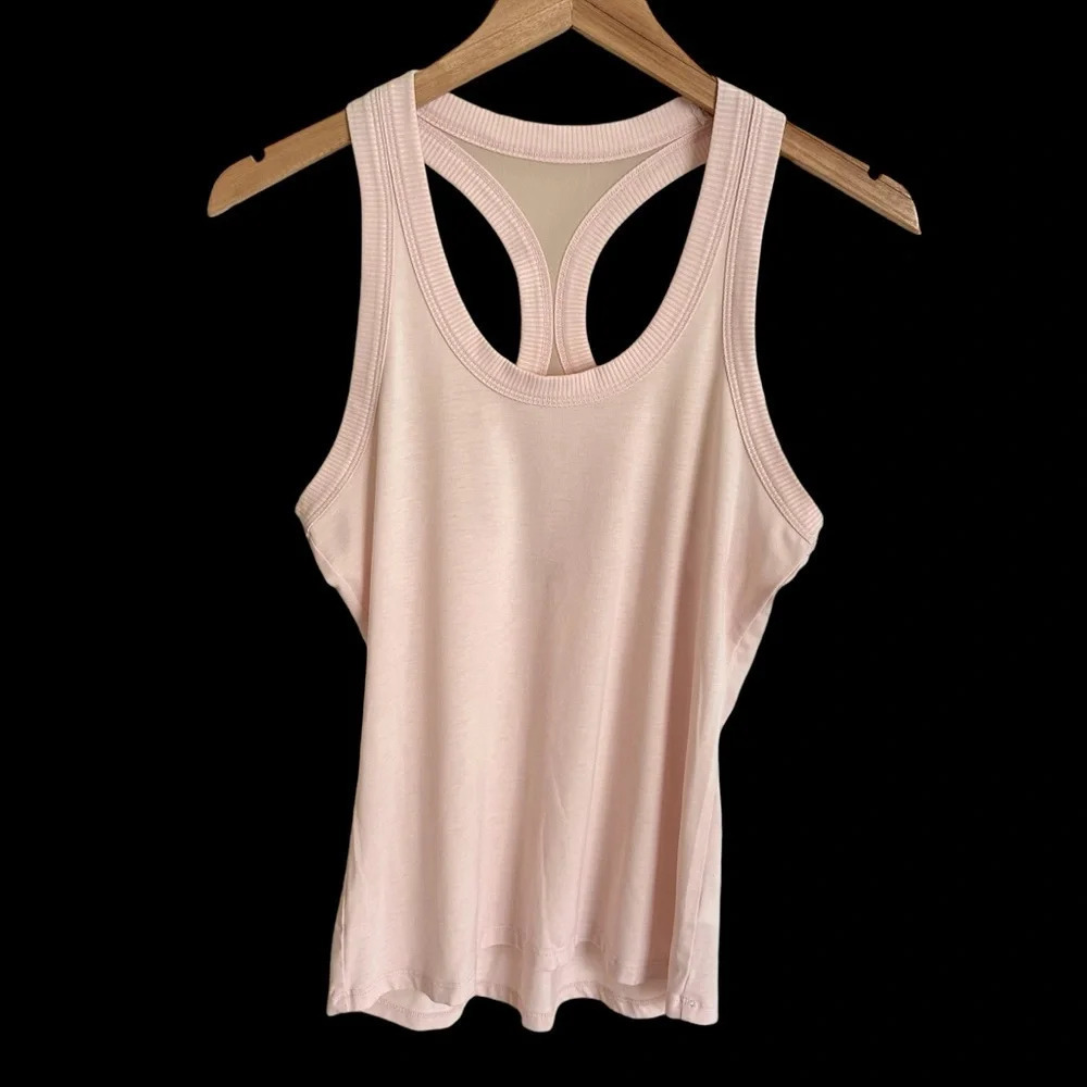 Athleta size XS Light Pink Topanga Racerback Tank Top Workout Activewear 350528